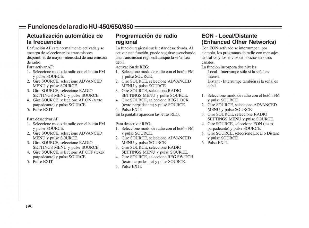 Volvo V70 II 2 manual del propietario / page 191