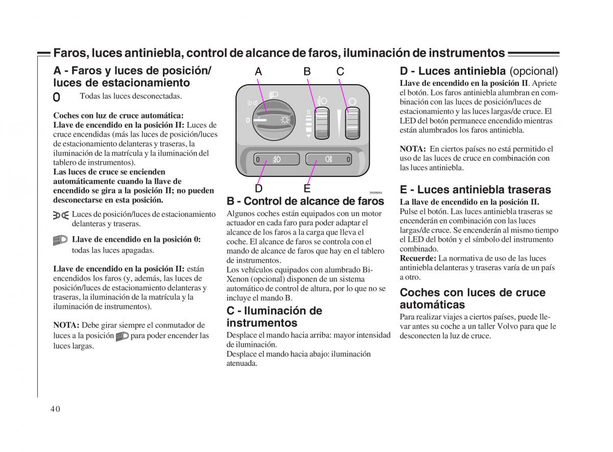 Volvo V70 II 2 manual del propietario / page 41