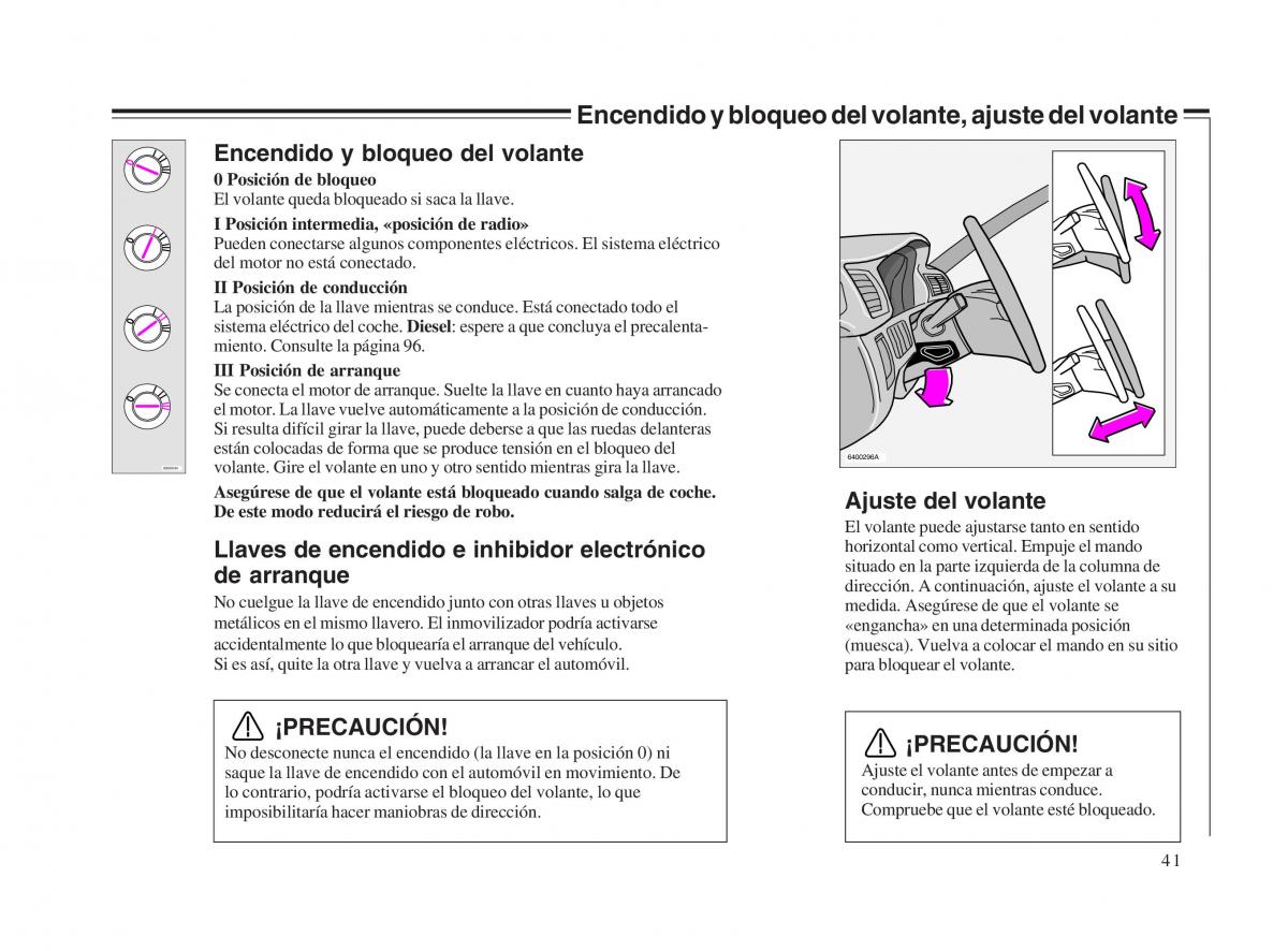 Volvo V70 II 2 manual del propietario / page 42