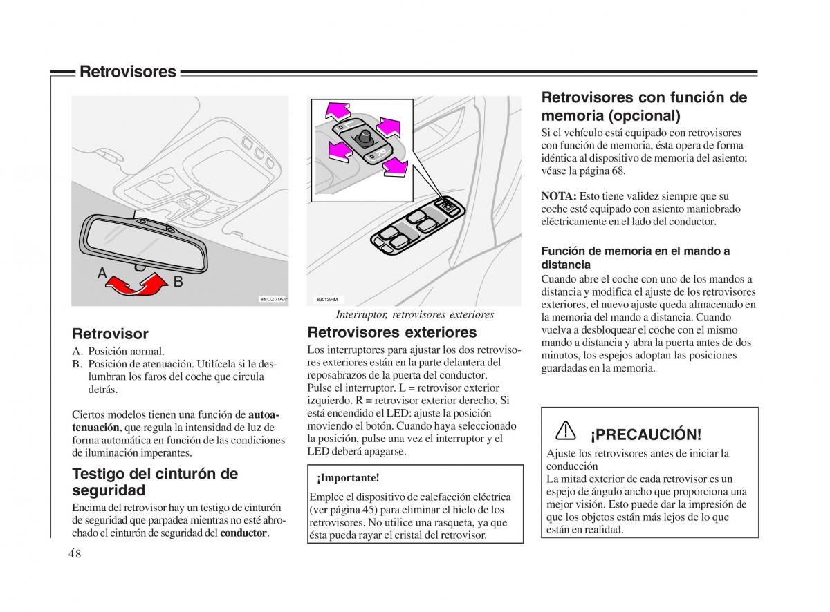 Volvo V70 II 2 manual del propietario / page 49