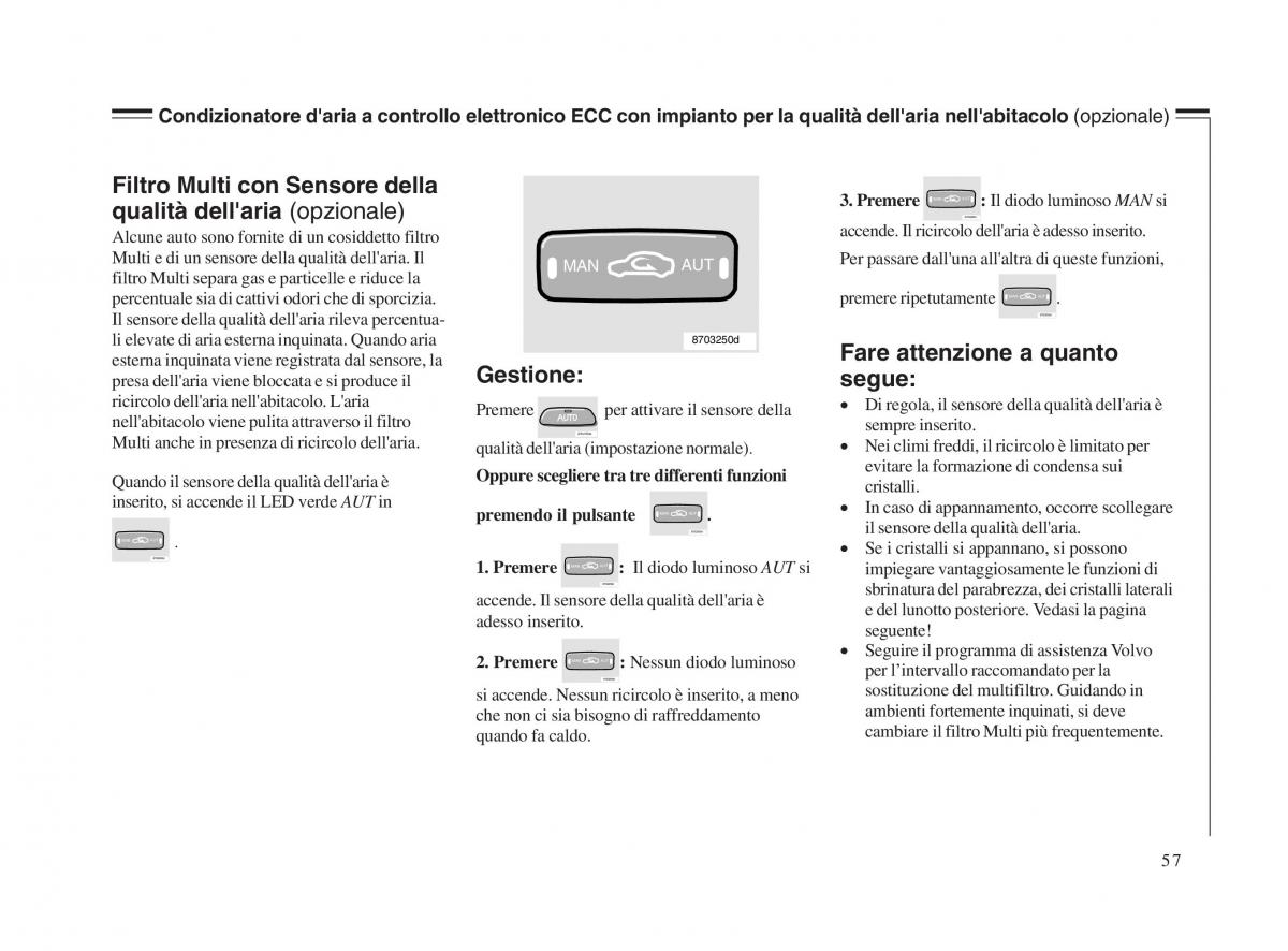 Volvo V70 II 2 manuale del proprietario / page 58