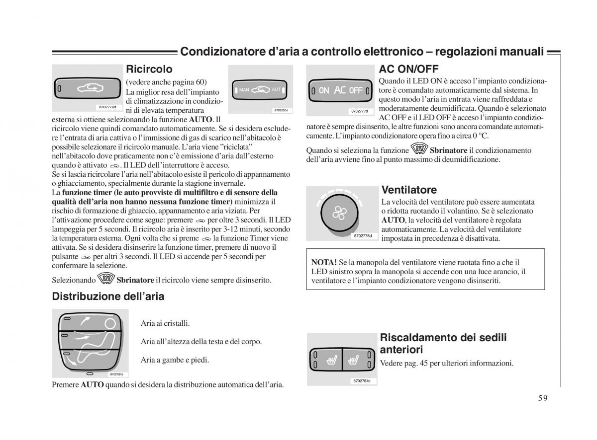 Volvo V70 II 2 manuale del proprietario / page 60