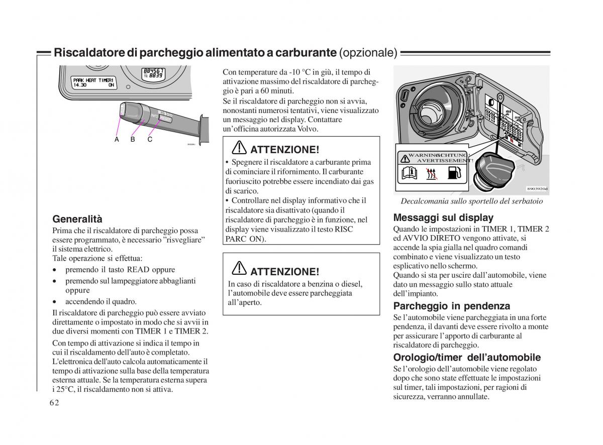 Volvo V70 II 2 manuale del proprietario / page 63