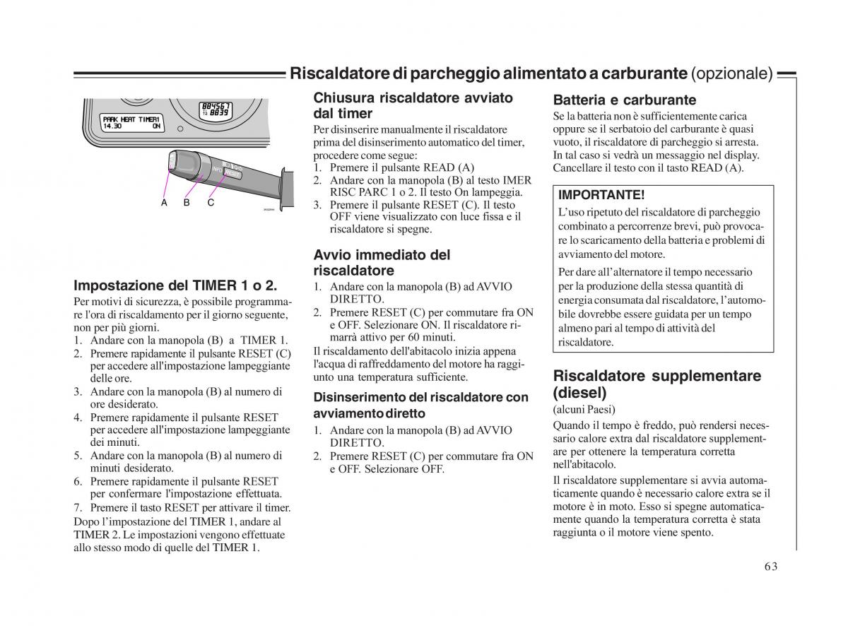 Volvo V70 II 2 manuale del proprietario / page 64