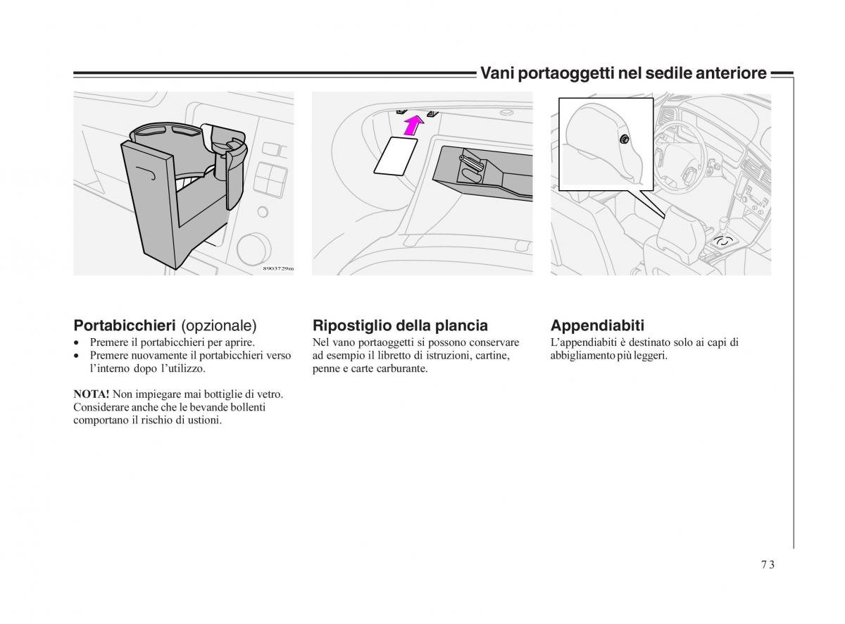 Volvo V70 II 2 manuale del proprietario / page 74