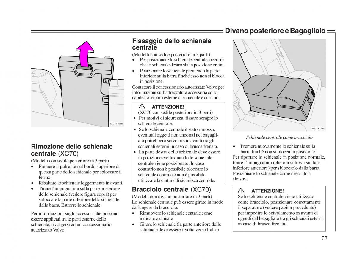 Volvo V70 II 2 manuale del proprietario / page 78