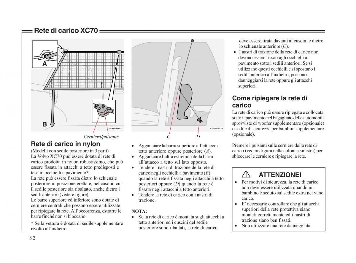 Volvo V70 II 2 manuale del proprietario / page 83