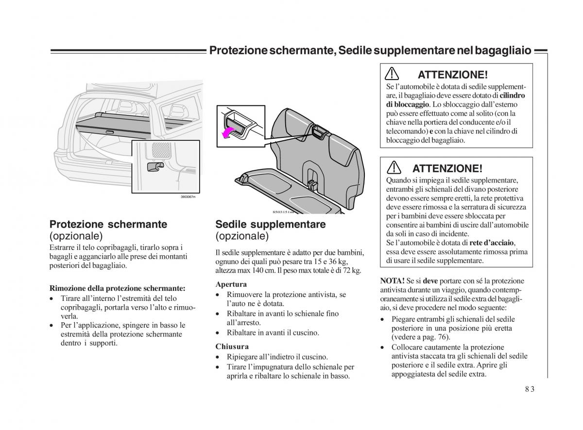 Volvo V70 II 2 manuale del proprietario / page 84