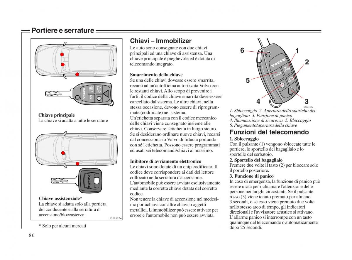 Volvo V70 II 2 manuale del proprietario / page 87