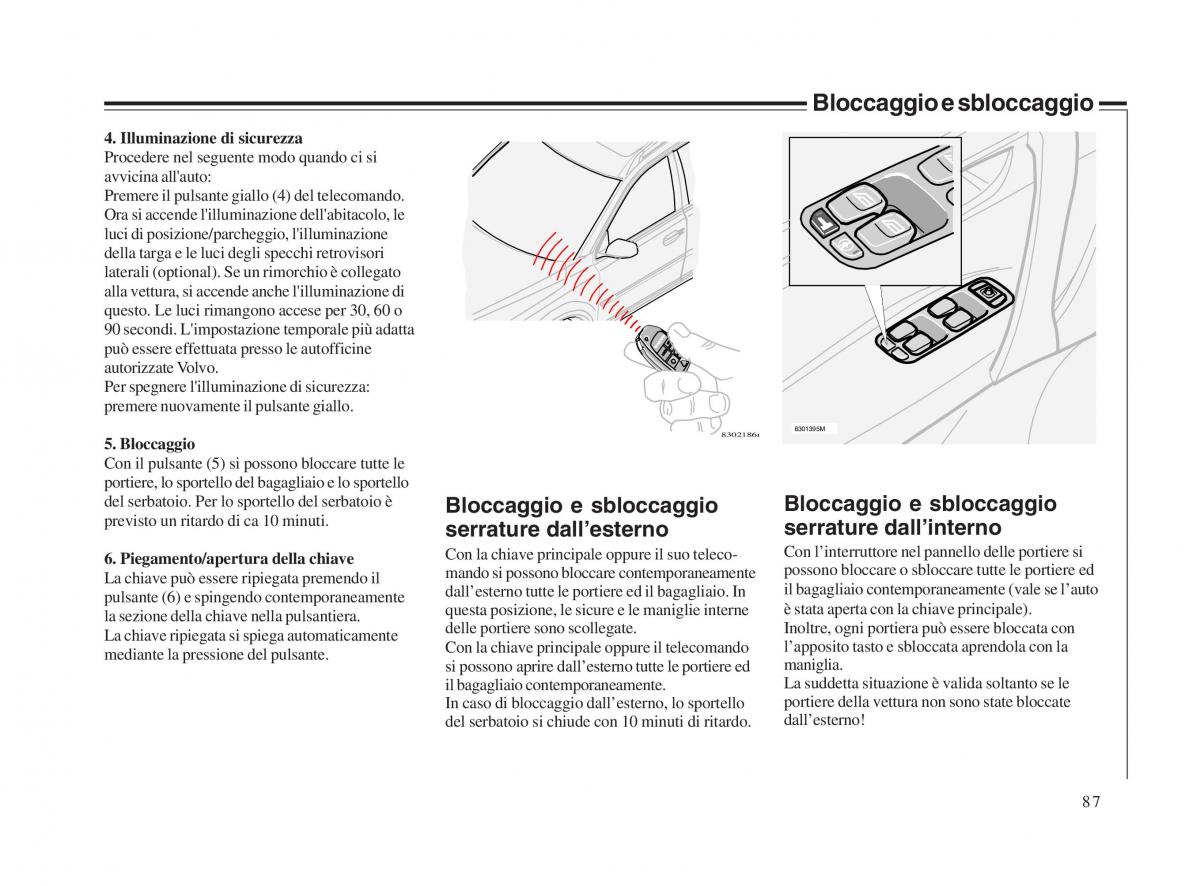 Volvo V70 II 2 manuale del proprietario / page 88