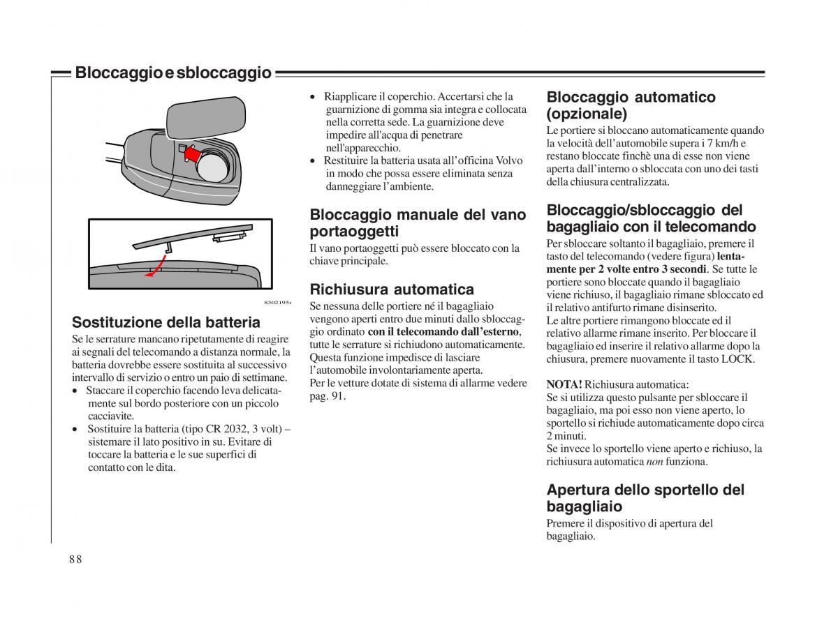 Volvo V70 II 2 manuale del proprietario / page 89