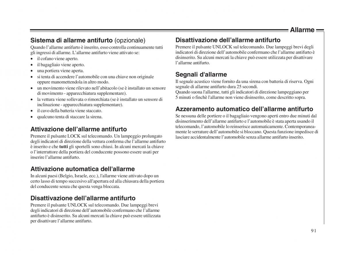 Volvo V70 II 2 manuale del proprietario / page 92