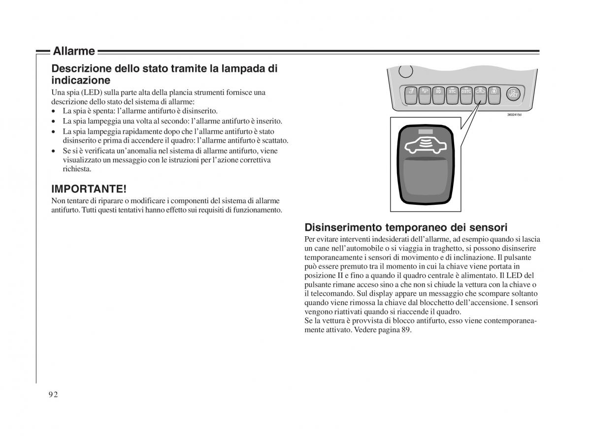 Volvo V70 II 2 manuale del proprietario / page 93