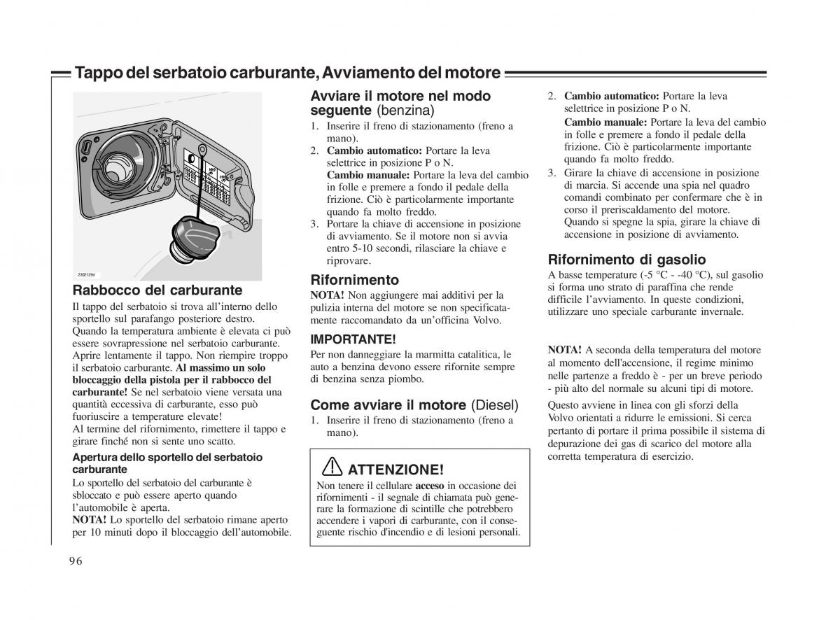 Volvo V70 II 2 manuale del proprietario / page 97