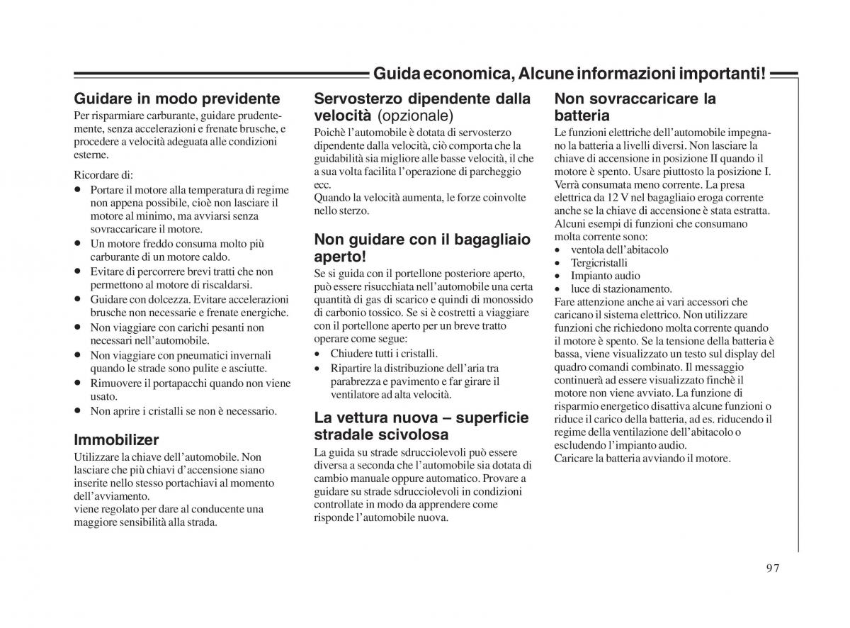 Volvo V70 II 2 manuale del proprietario / page 98