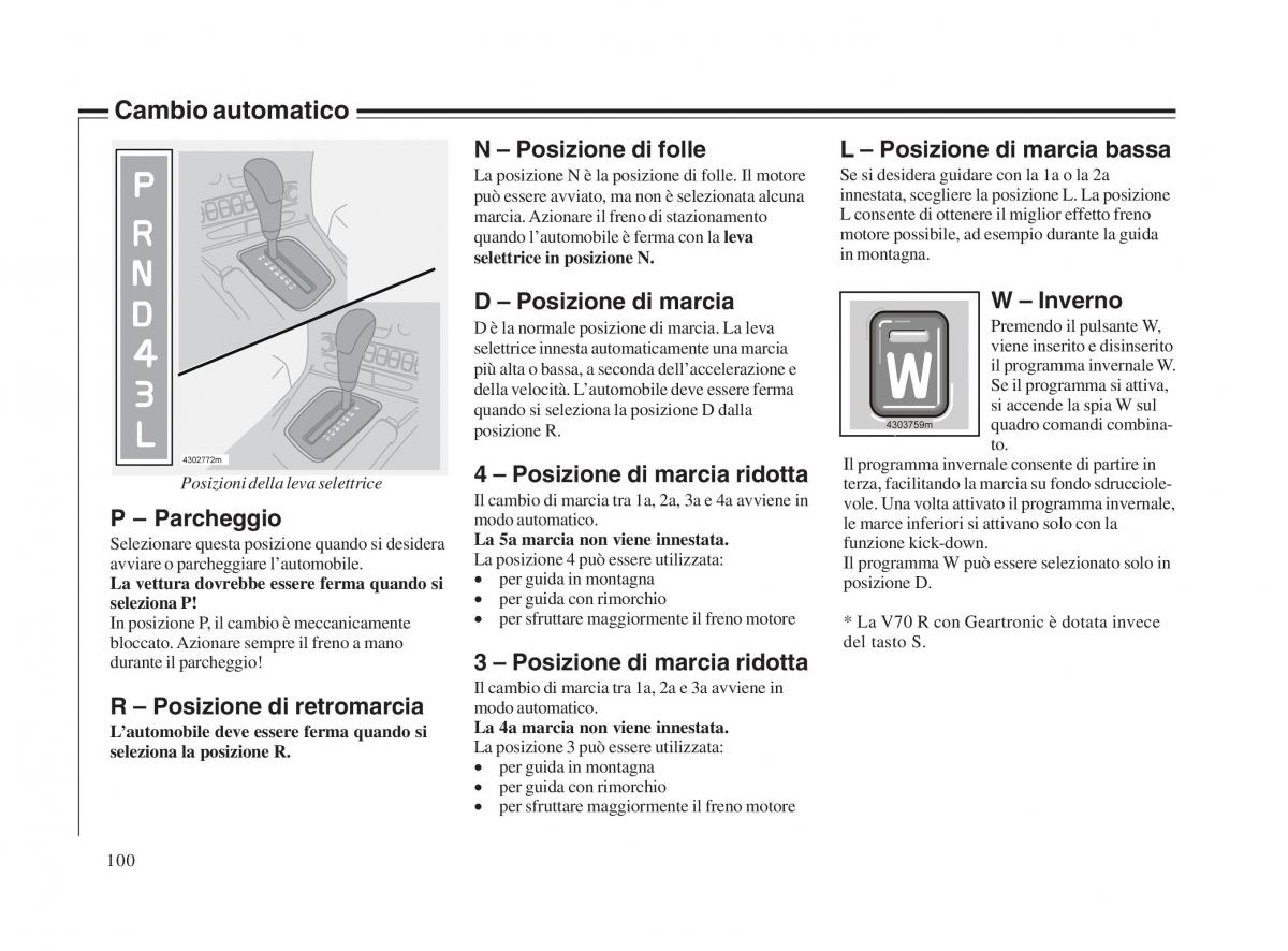 Volvo V70 II 2 manuale del proprietario / page 101