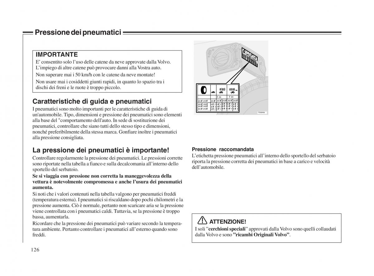 Volvo V70 II 2 manuale del proprietario / page 127