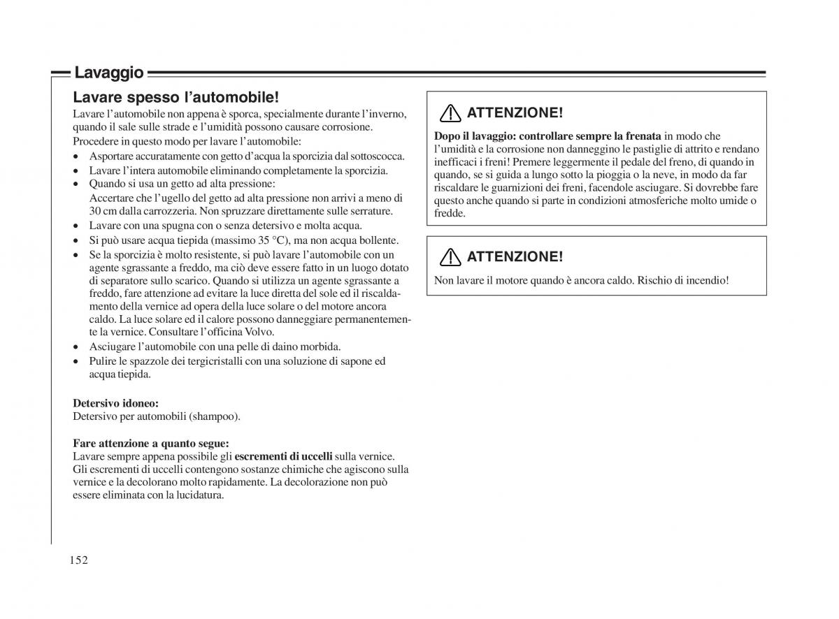 Volvo V70 II 2 manuale del proprietario / page 153