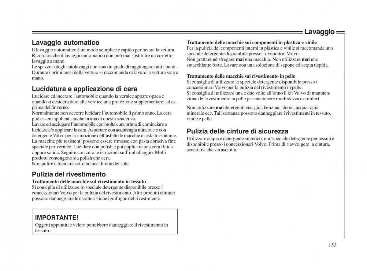 Volvo V70 II 2 manuale del proprietario / page 154