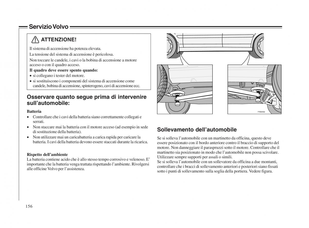 Volvo V70 II 2 manuale del proprietario / page 157