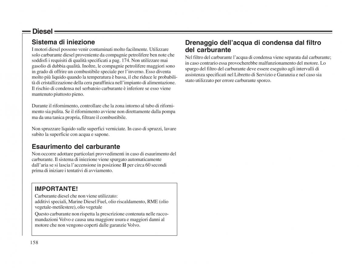 Volvo V70 II 2 manuale del proprietario / page 159