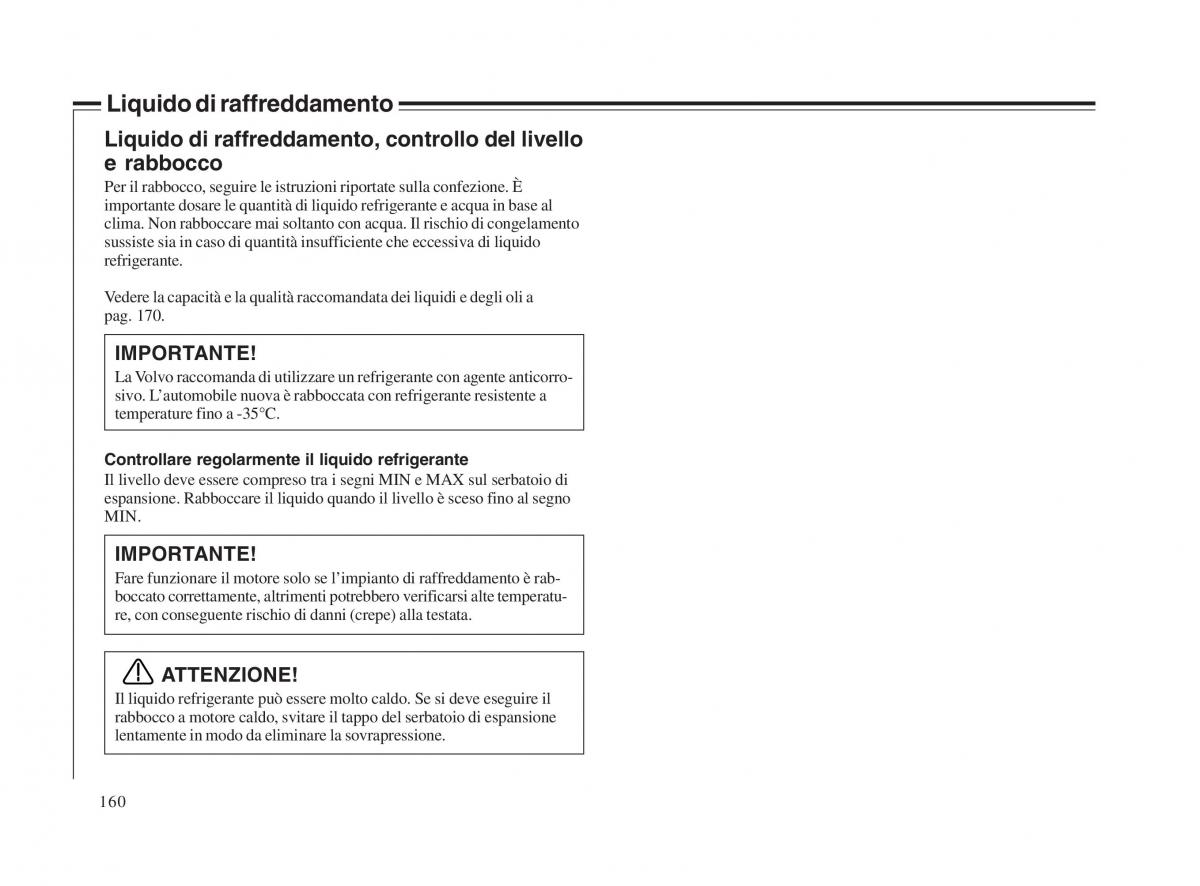 Volvo V70 II 2 manuale del proprietario / page 161