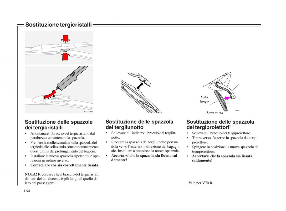 Volvo V70 II 2 manuale del proprietario / page 165