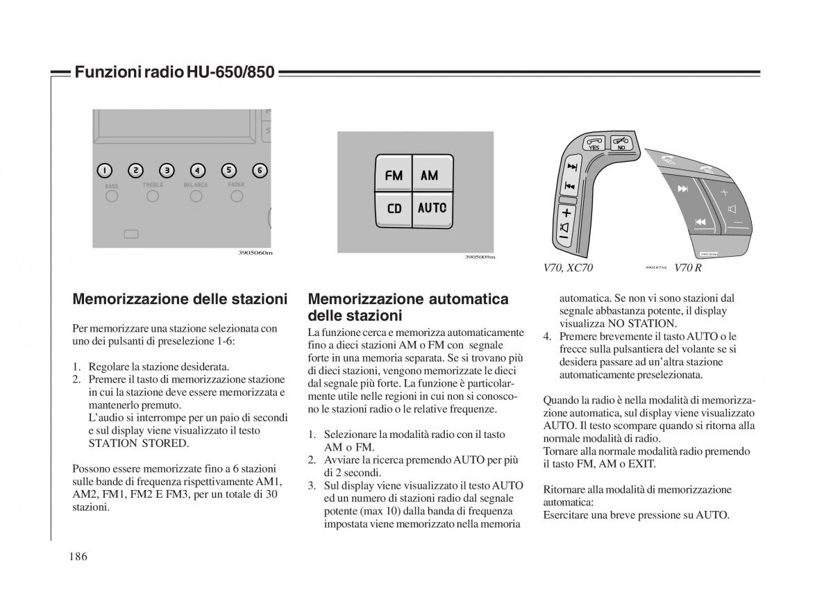 Volvo V70 II 2 manuale del proprietario / page 187