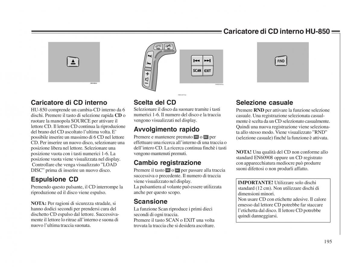 Volvo V70 II 2 manuale del proprietario / page 196