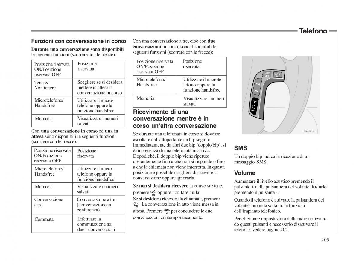 Volvo V70 II 2 manuale del proprietario / page 206