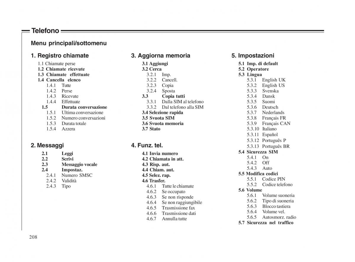 Volvo V70 II 2 manuale del proprietario / page 209