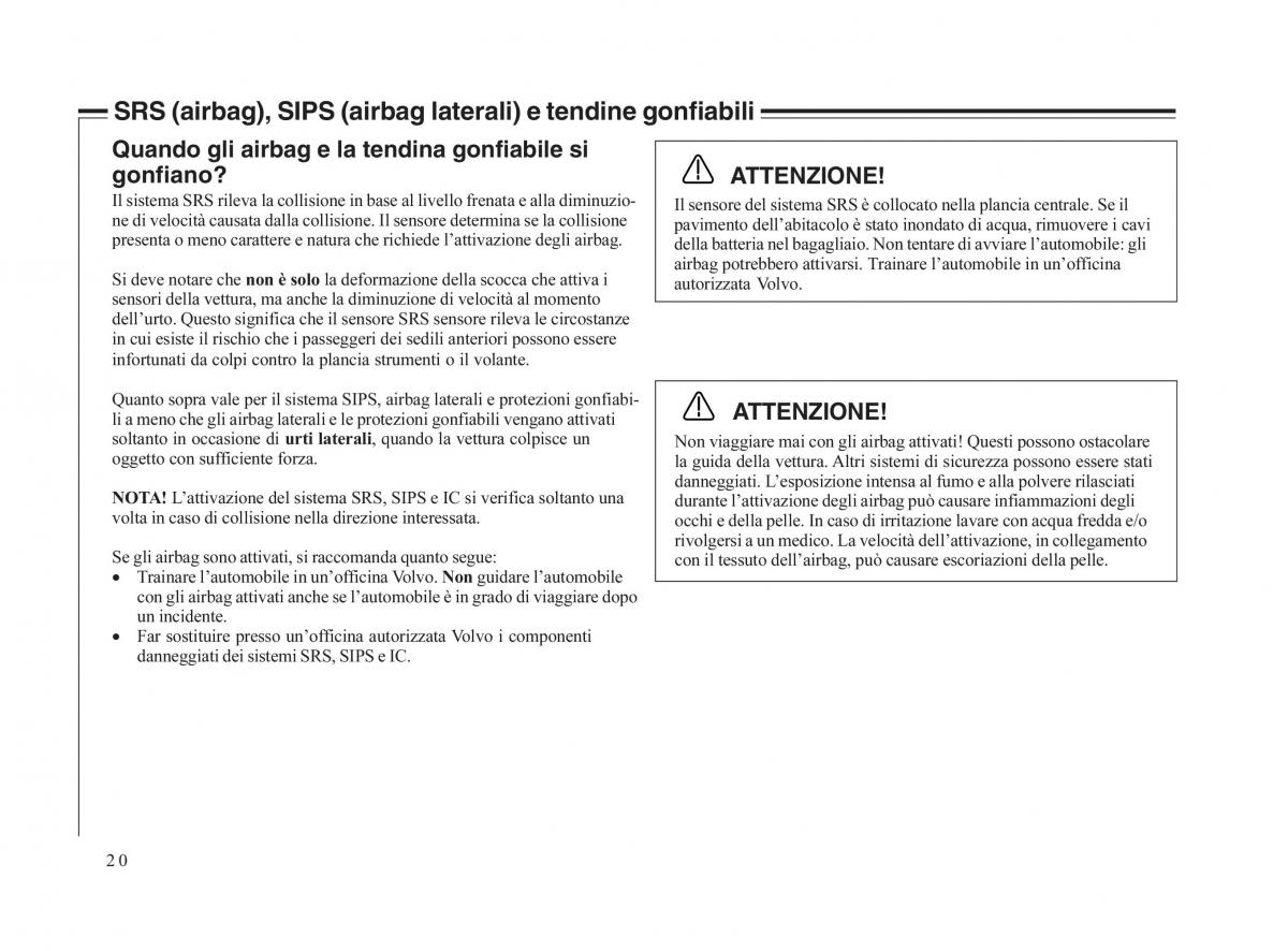 Volvo V70 II 2 manuale del proprietario / page 21