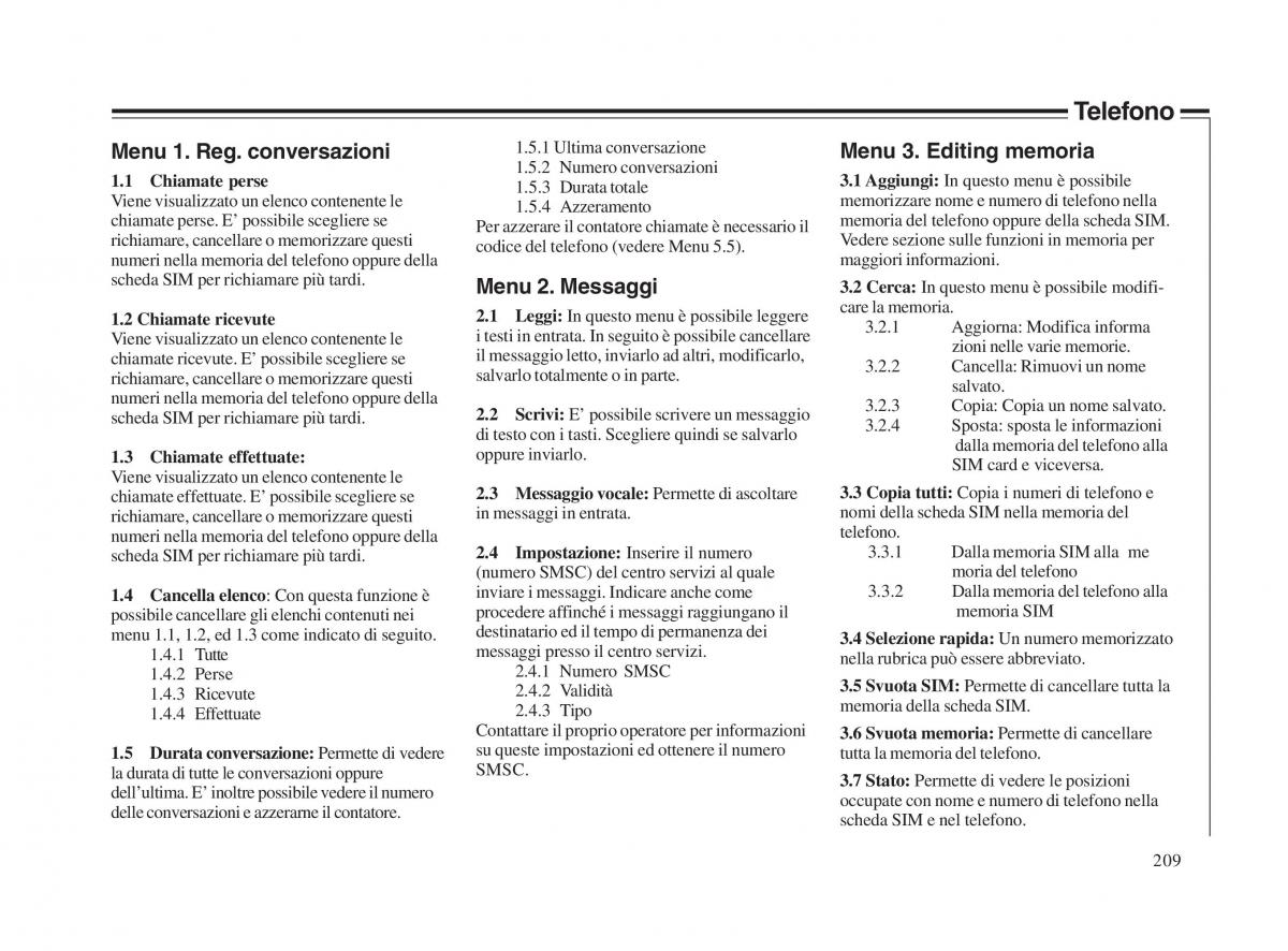 Volvo V70 II 2 manuale del proprietario / page 210