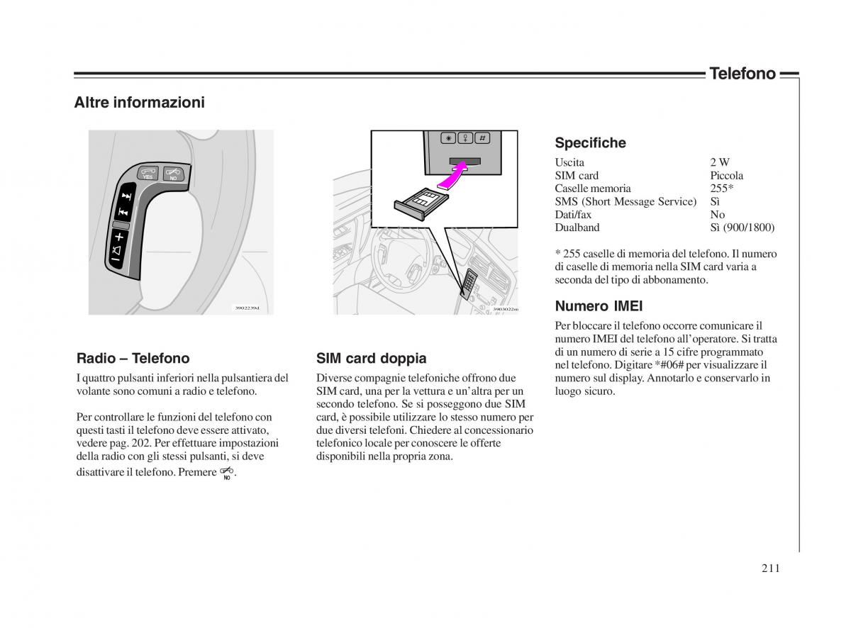 Volvo V70 II 2 manuale del proprietario / page 212