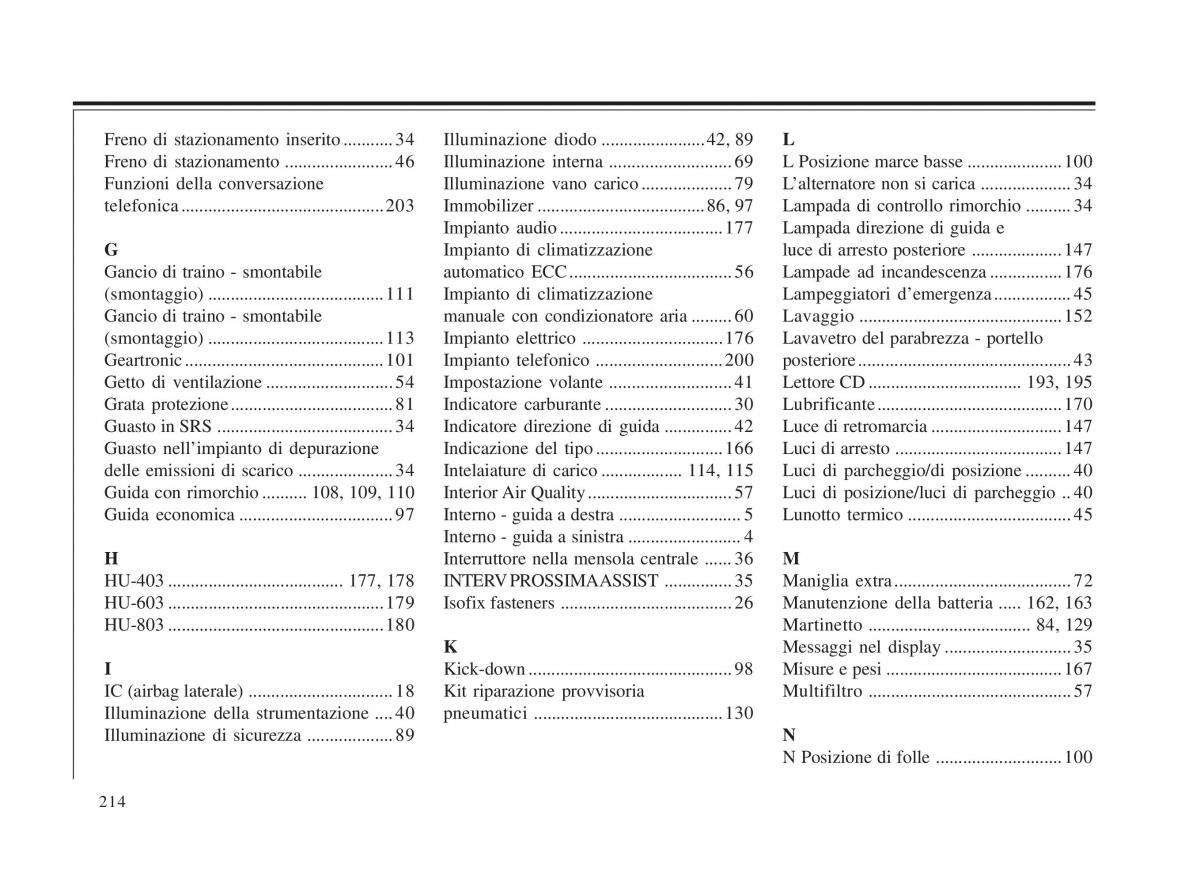 Volvo V70 II 2 manuale del proprietario / page 215