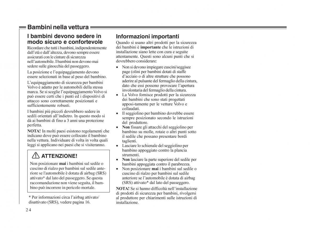 Volvo V70 II 2 manuale del proprietario / page 25