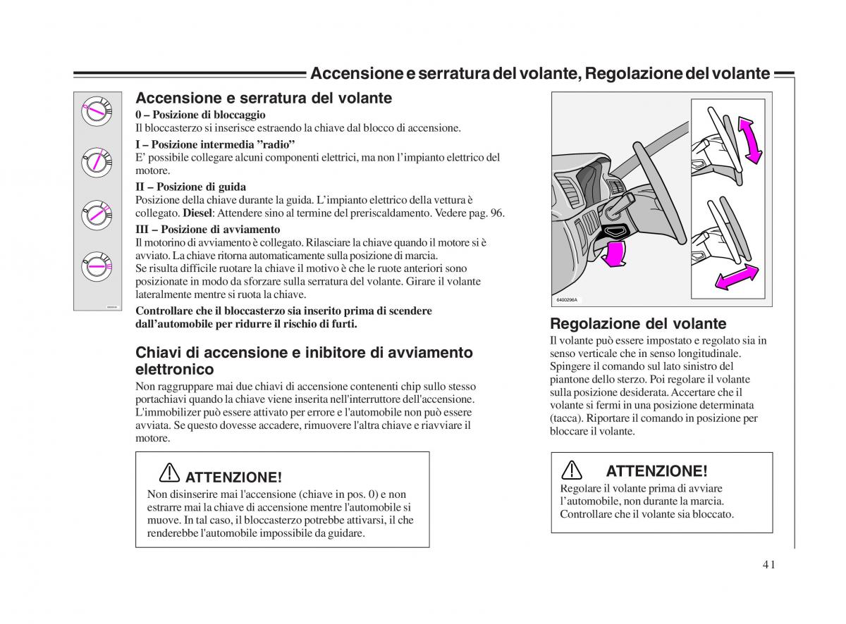 Volvo V70 II 2 manuale del proprietario / page 42