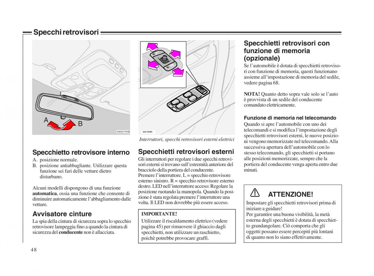 Volvo V70 II 2 manuale del proprietario / page 49