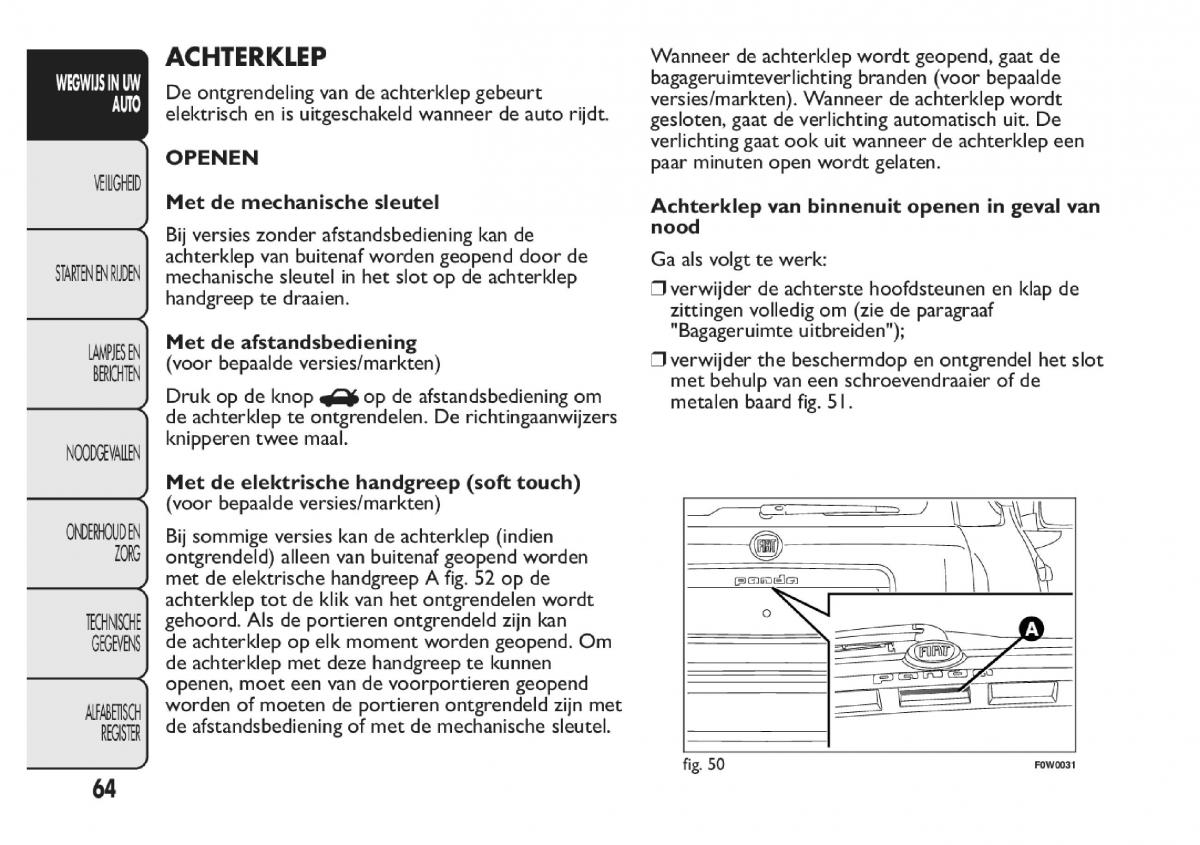 Fiat Panda III 3 handleiding / page 70