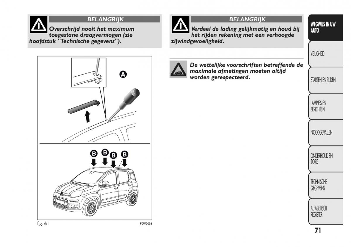 Fiat Panda III 3 handleiding / page 77