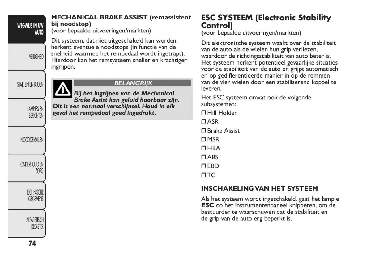 Fiat Panda III 3 handleiding / page 80