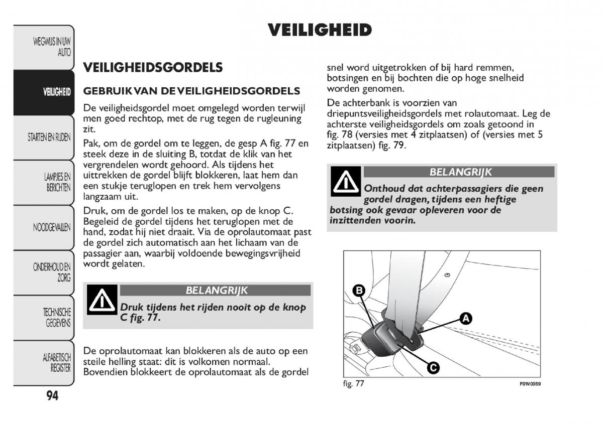 Fiat Panda III 3 handleiding / page 100