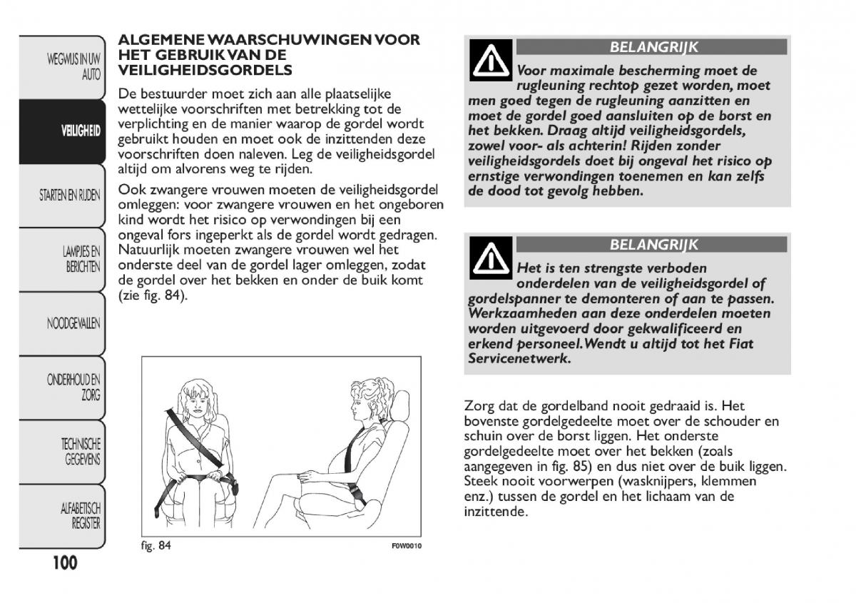 Fiat Panda III 3 handleiding / page 106