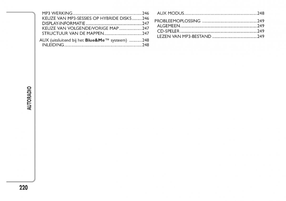 Fiat Panda III 3 handleiding / page 226