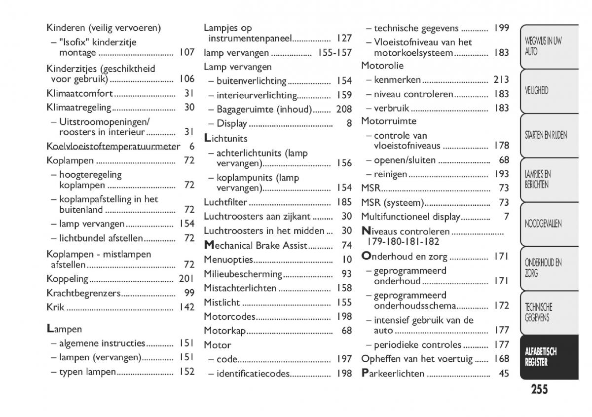 Fiat Panda III 3 handleiding / page 260