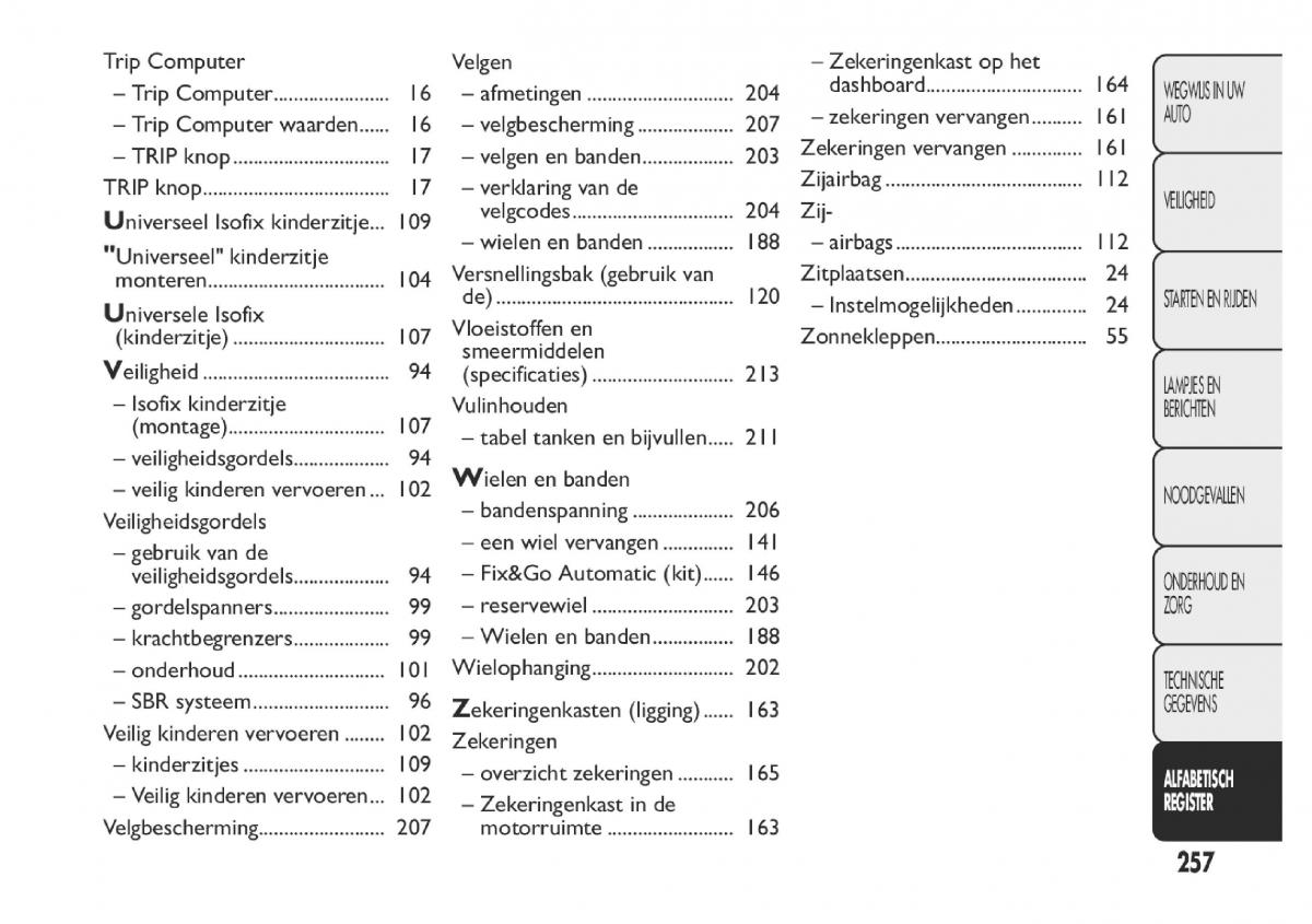 Fiat Panda III 3 handleiding / page 262