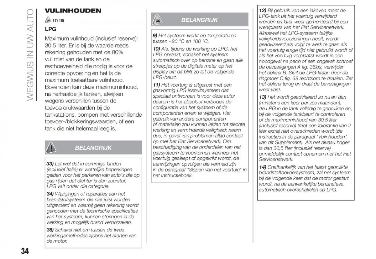 Fiat Panda III 3 handleiding / page 36