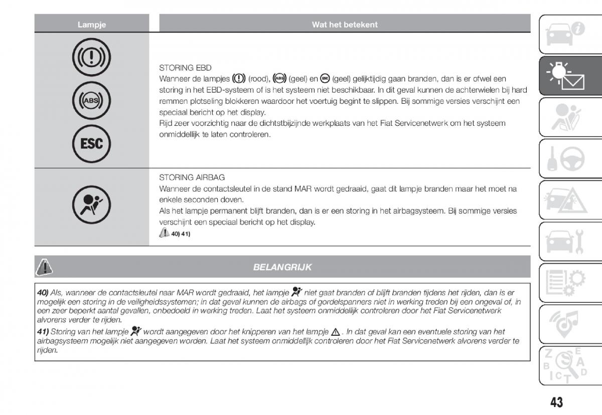 Fiat Panda III 3 handleiding / page 45