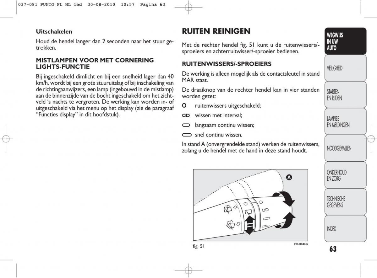 Fiat Punto Evo handleiding / page 65