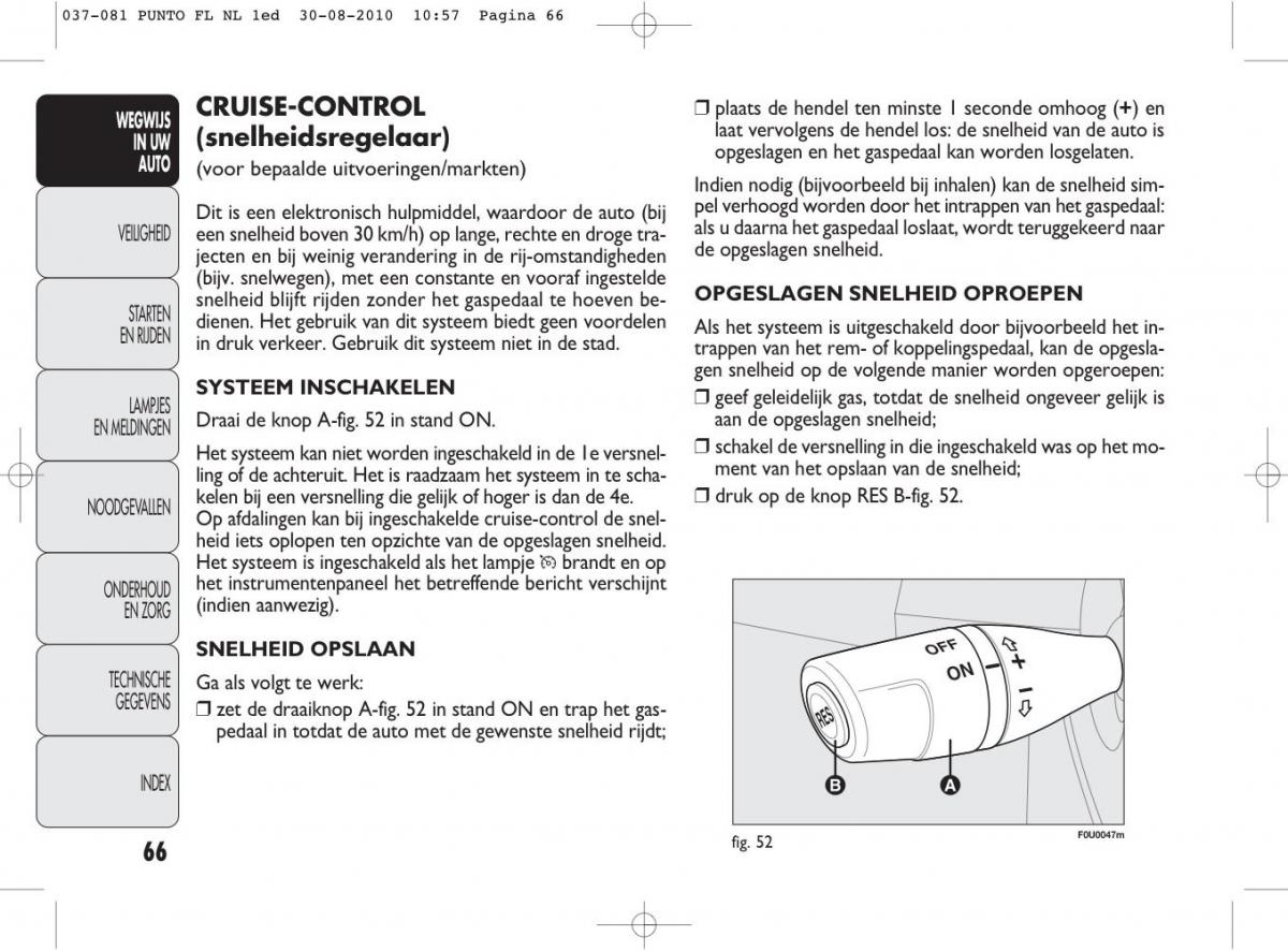 Fiat Punto Evo handleiding / page 68